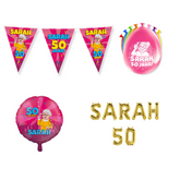 Sarah Verjaardag Versiering Pakket Roze